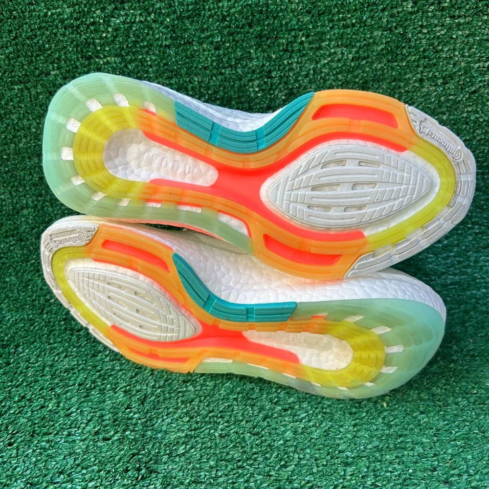 Adidas Ultraboost 22 Women Running Shoes White Turbo Mint GX8015 Multi Color 7.5